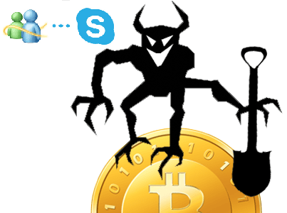 Cybercrime follows money, malware for Bitcoin mining spread via Skype