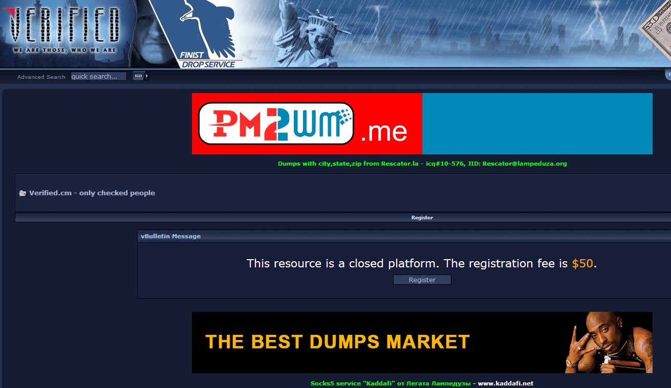 Large communities of Eastern Europe cybercriminals Verified was hacked