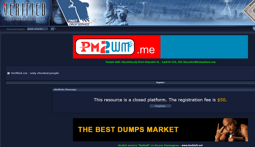 Large communities of Eastern Europe cybercriminals Verified was hacked