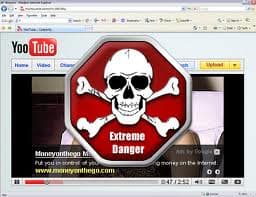 YouTube ads network serving Caphaw Banking Trojan