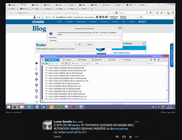 A Brazilian newspaper site used in server malware to change Router DNS Settings