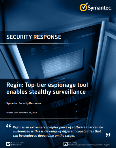 Regin – Highly advanced spying tool discovered by Symantec
