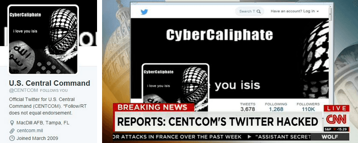 CyberCaliphate group hacked US CENTCOM Social Media Accounts