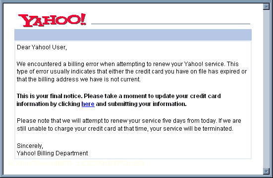 Another phishing scam is targeting Yahoo users
