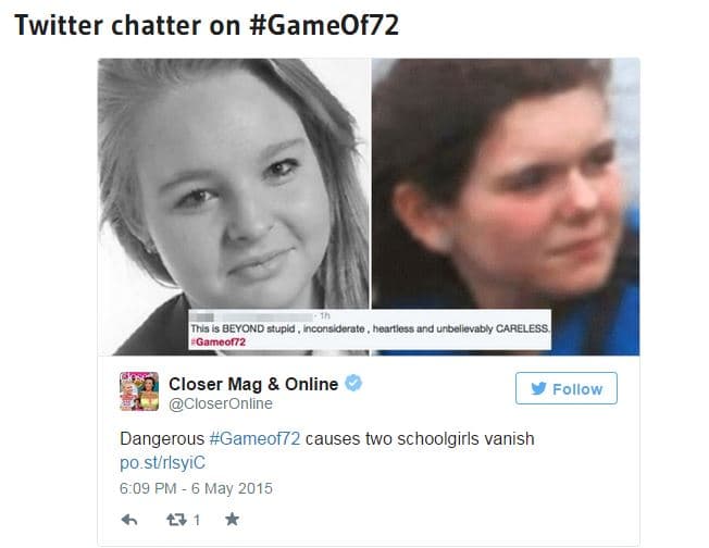 Beware Of Game of 72, it challenges teenagers to disappear for 72 hours