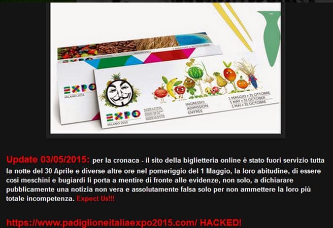 Expo 2015 – Anonymous has stolen 1TB data from Best Union ticketing service