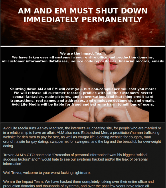 Ashley Madison offers a $500,000 reward for the culprits