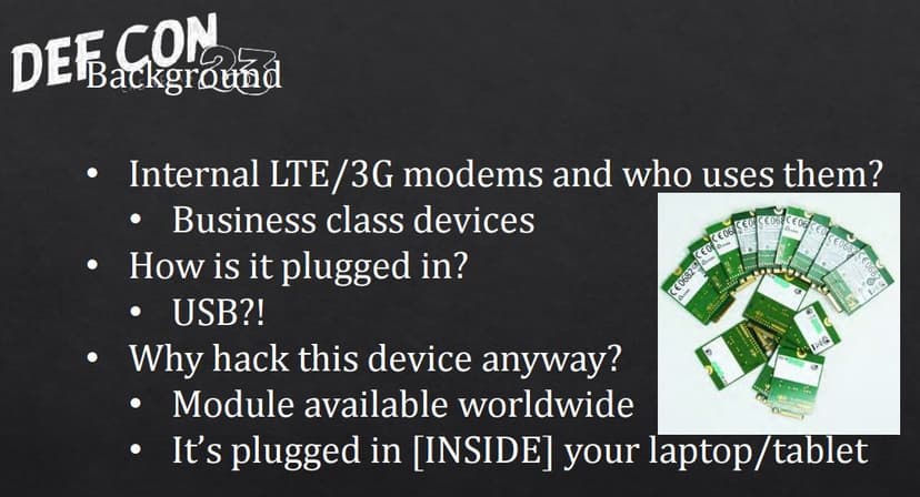 Internal modem can be exploited by malware to gain persistence