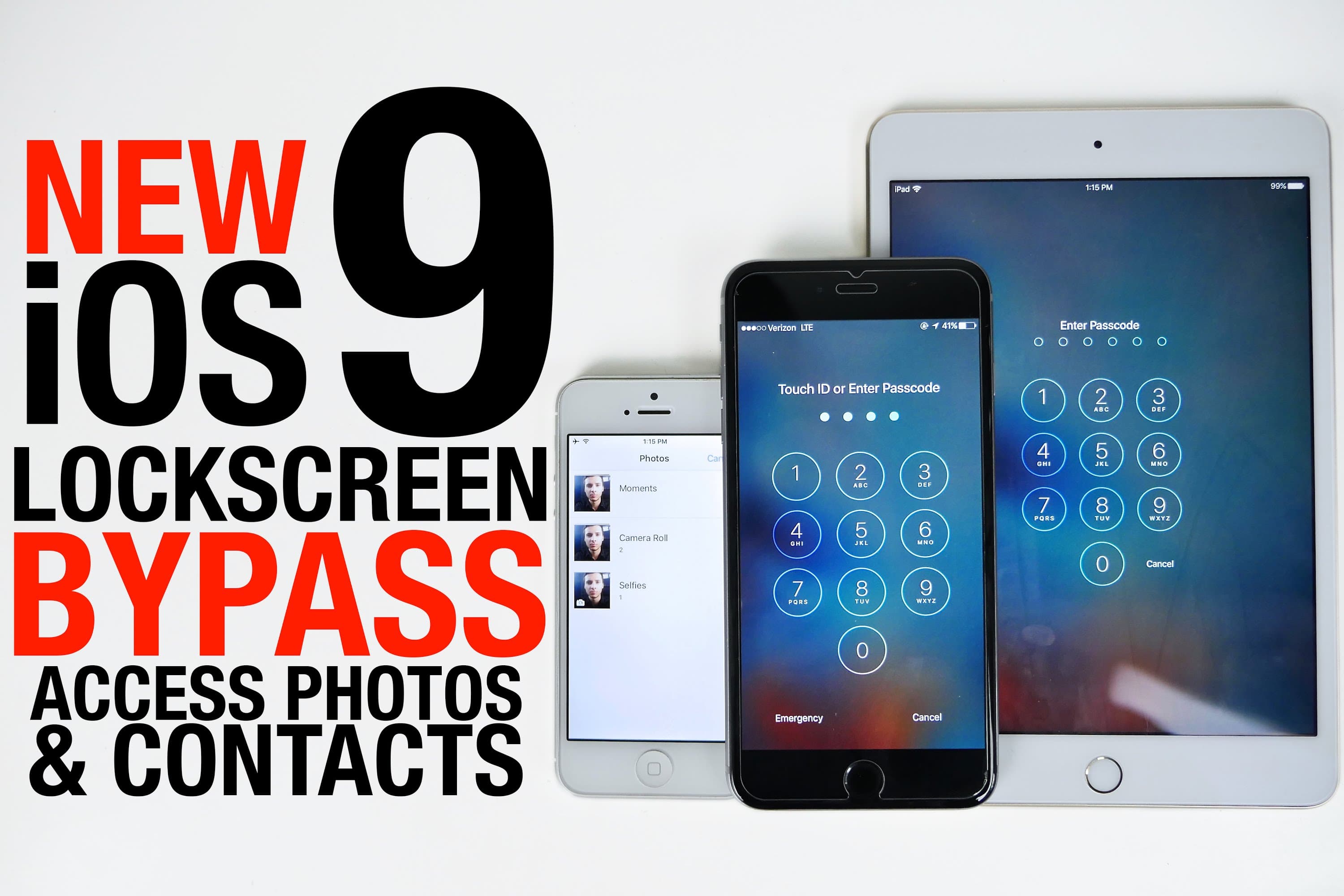 Access Private Photos and Contacts Without a Passcode on iOS 9 devices