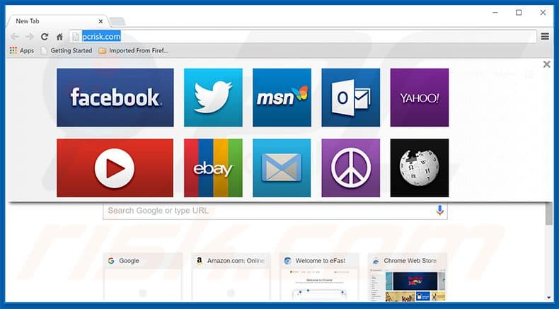eFast browser deletes and replaces your Chrome Browser