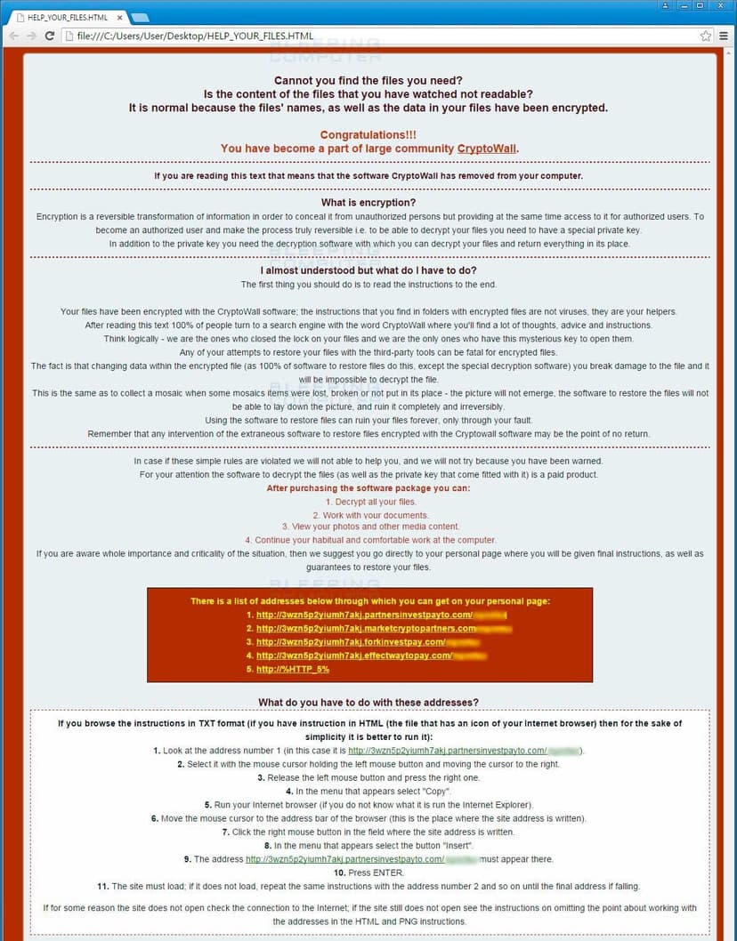 Operators behind Angler Exploit Kit included CryptoWall 4.0