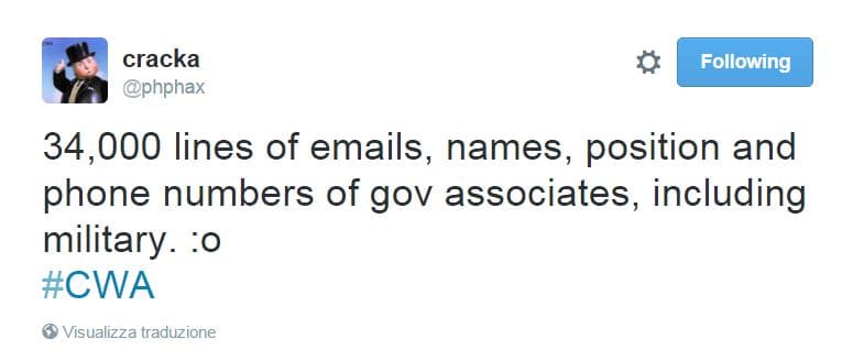 Cracka hackers doxed more than 2,000 Government employees