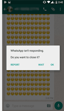 How to Crash WhatsApp with simple smileys