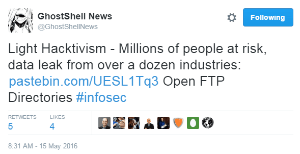 GhostShell is back and exposed data from 32 companies hacked through Open FTP