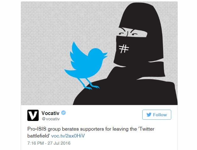 Twitter suspended 235,000 accounts belonging to the ISIS in 6 months