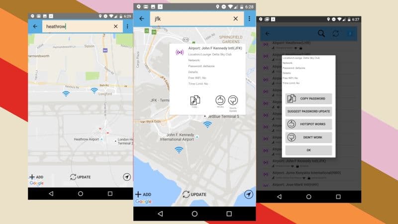 WiFox mobile app shows names and passwords for Wi-Fi airports networks worldwide