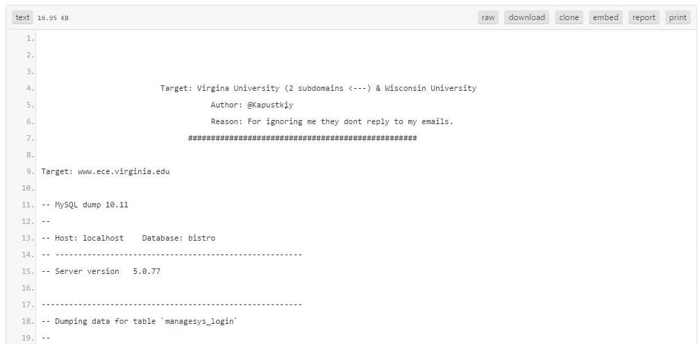 The hacker Kapustkiy continues to target embassies and universities