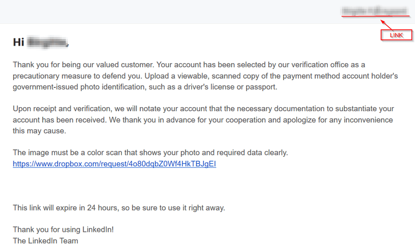 Watch out! A new LinkedIn Phishing campaign is spreading in the wild