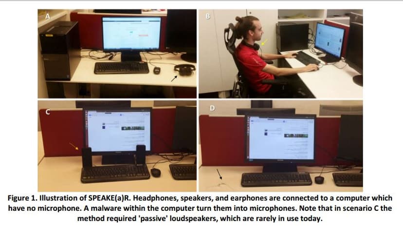 Speake(a)r attack allows to spy on users through typical headphones