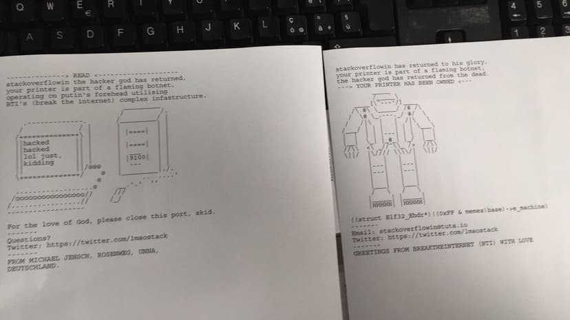 A Hacker hijacked over 150,000 Printers publicly exposed online