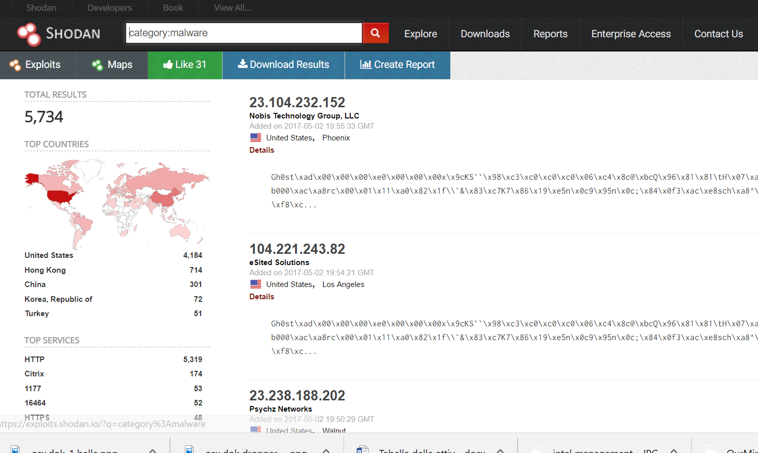 Malware Hunter, the project developed by Shodan and Recorded Future to find C&C Servers
