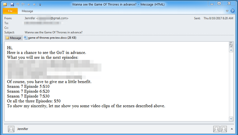 Chinese APT17 group leverages fake Game of Thrones leaks as lures