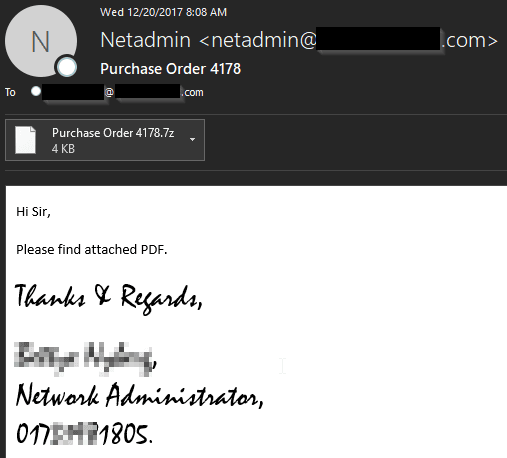 Necurs botnet involved in massive ransomware campaigns at the end of 2017