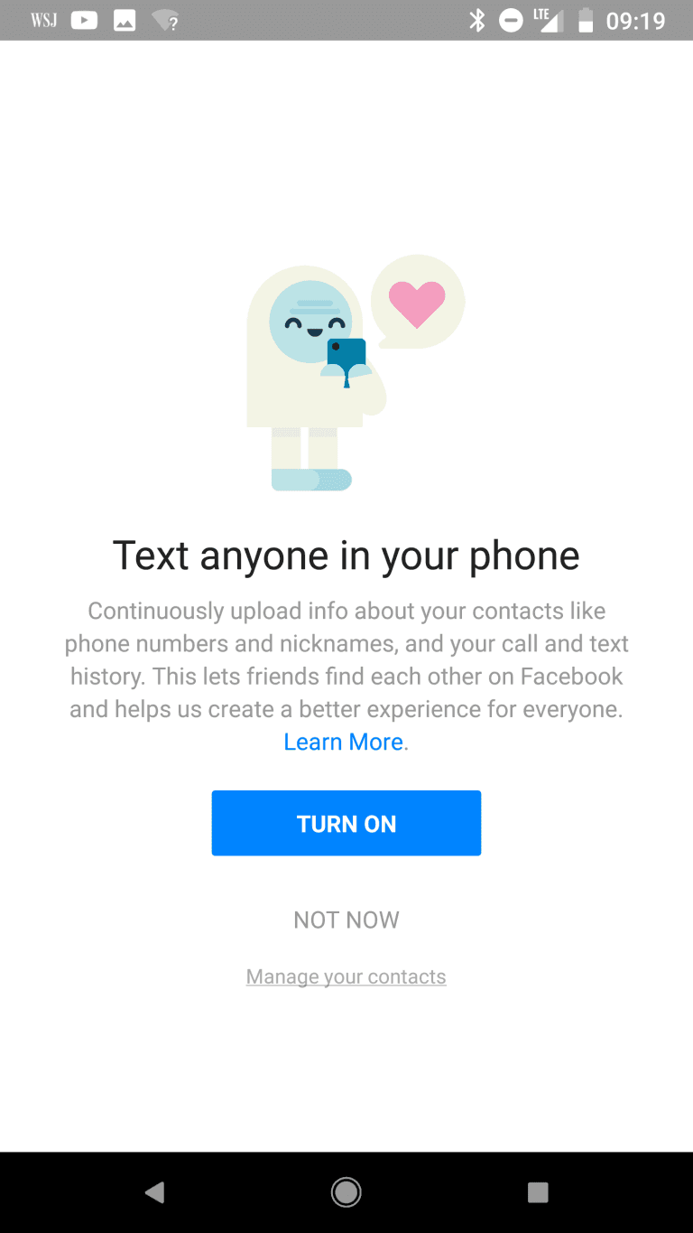 Facebook collected call and SMS data from Android users if not explicitly forbidden