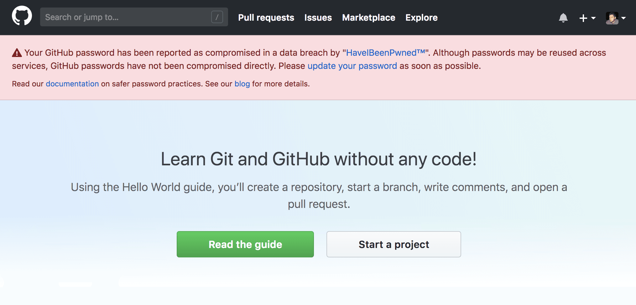 GitHub account check