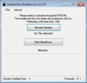 Decrypting HiddenTear Ransomware for free with HT Brute Forcer