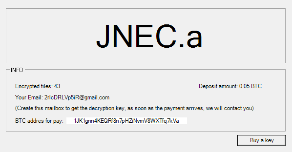 New JNEC.a Ransomware delivered through WinRAR exploit