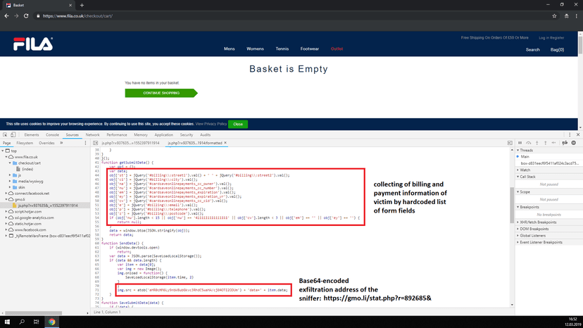 Payment data of thousands of customers of UK and US online stores could have been compromised