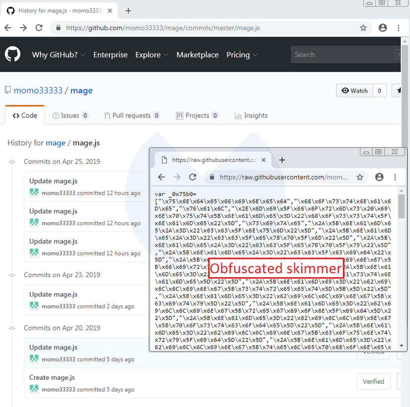 Magecart skimmer scripts hosted on GitHub infected 200+ e-commerce sites