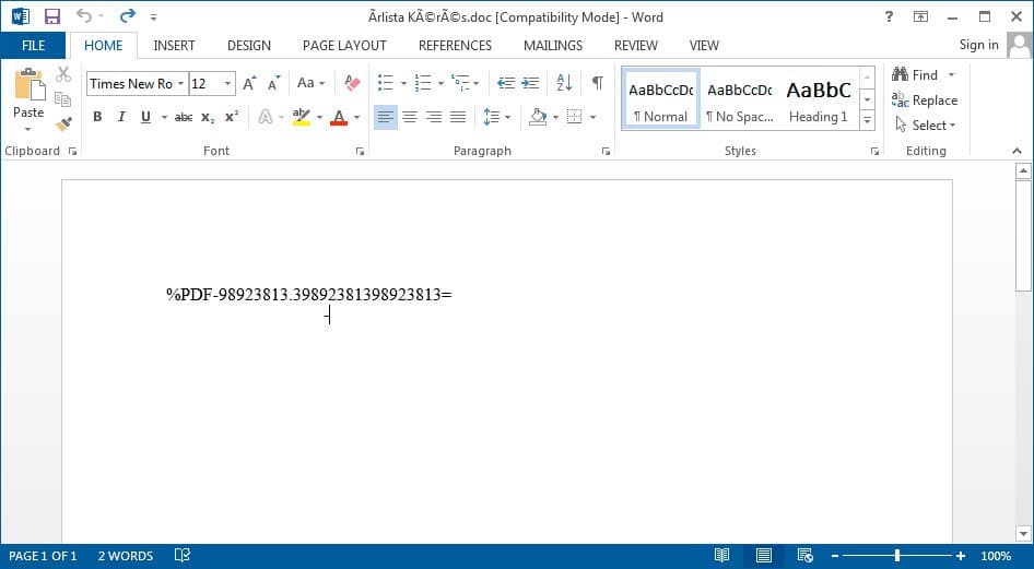 Microsoft exploit RTF attachment