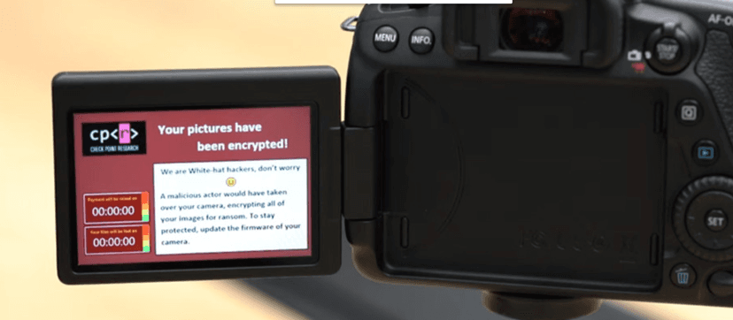 Infecting Canon EOS DSLR camera with ransomware over the air