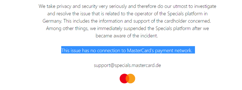 Mastercard data breach affected Priceless Specials loyalty program
