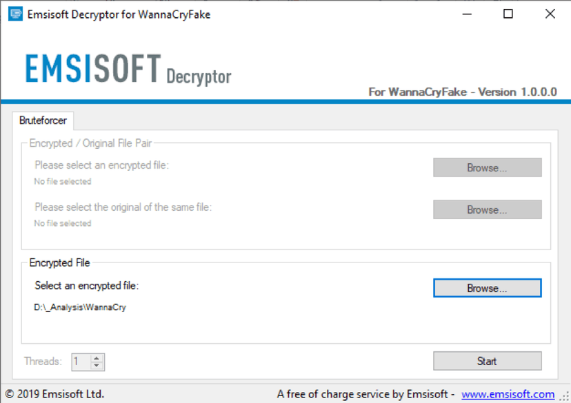 Emsisoft releases a free decryptor for the WannaCryFake ransomware