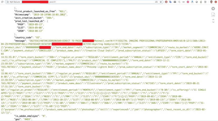 Unsecured ElasticSearch DB exposed data for 7.5M Adobe Creative Cloud Users