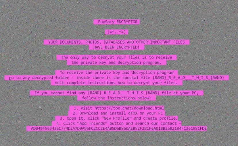 New FuxSocy Ransomware borrows code from defunct Cerber