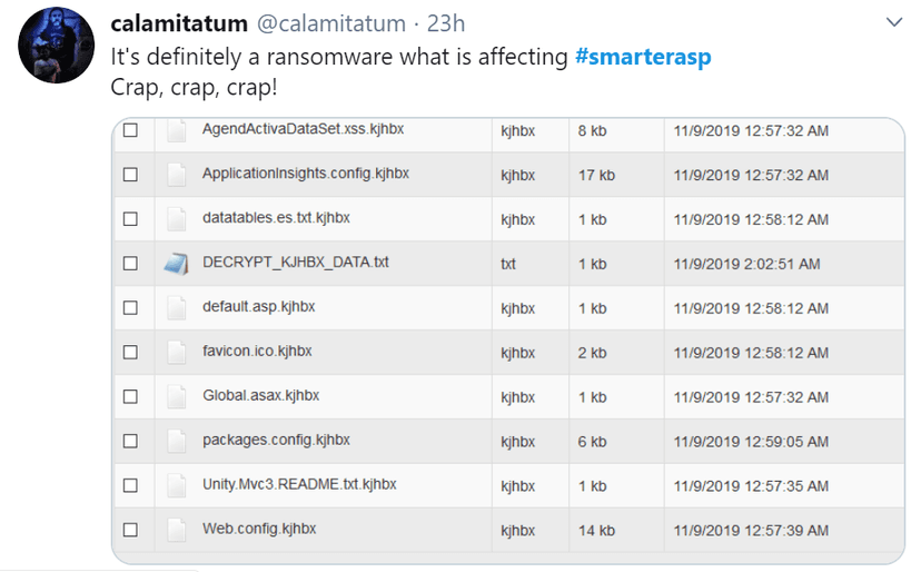 Major ASP.NET hosting provider SmarterASP hit by ransomware attack