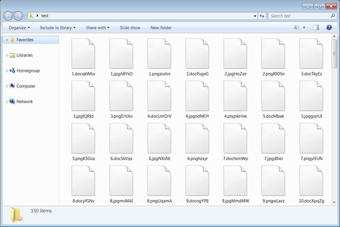 SNAKE ransomware encrypted-folder