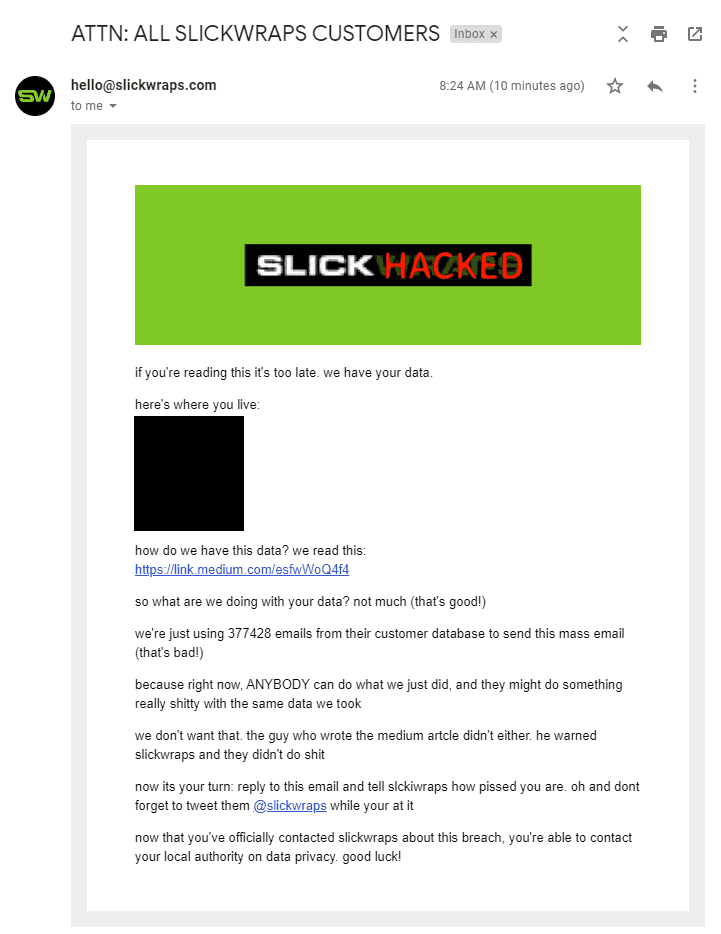 Slickwraps discloses data leak that impacted 850,000 user accounts