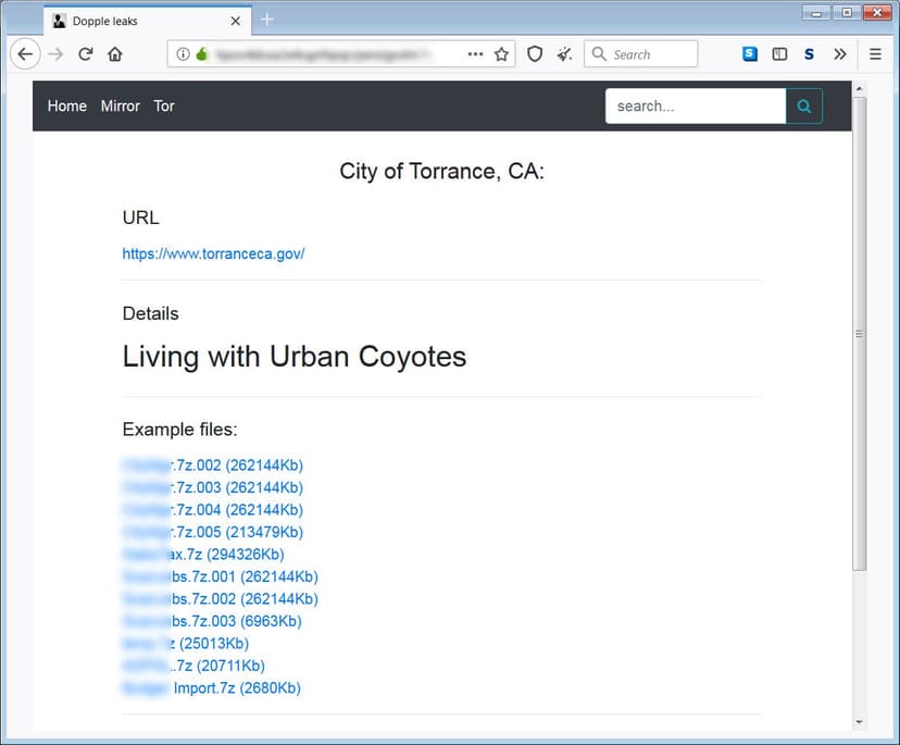 DoppelPaymer Ransomware hits City of Torrance and demands a 680K+ ransom