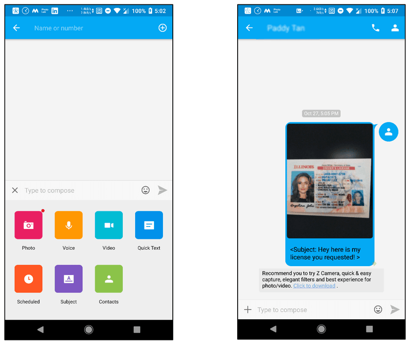 A flaw in GO SMS Pro App allows accessing media messages