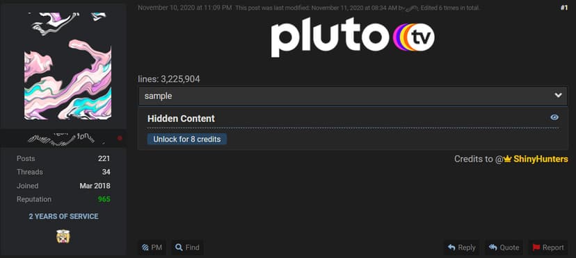 ShinyHunters hacked Pluto TV service, 3.2M accounts exposed