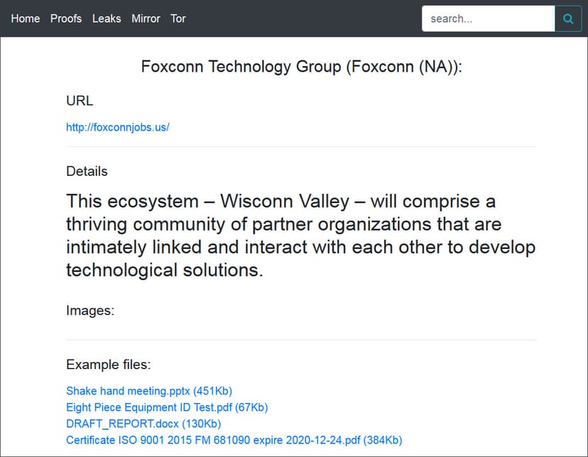 DoppelPaymer ransomware gang hit Foxconn electronics giant