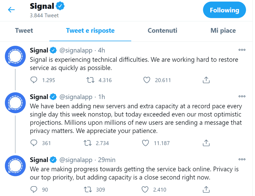 Signal is down for multiple users worldwide