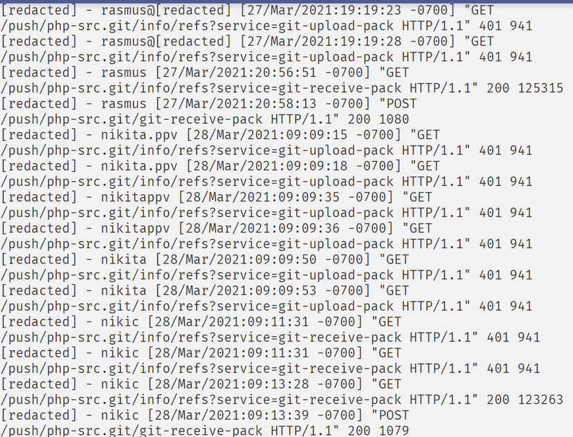 User database was also hacked in the recent hack of PHP ‘s Git Server