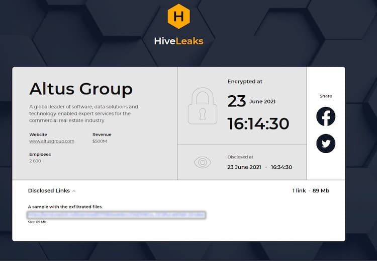 New ransomware group Hive leaks Altus group sample files
